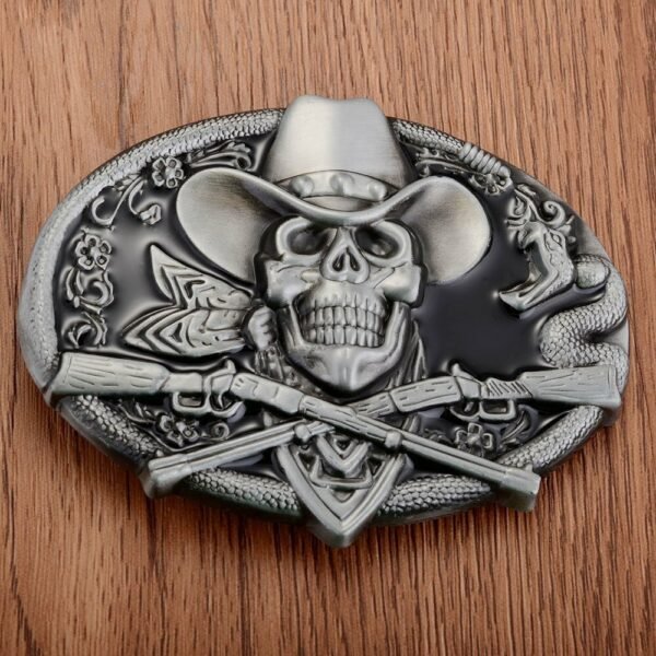 Vintage Cowboy Skull Belt Buckle