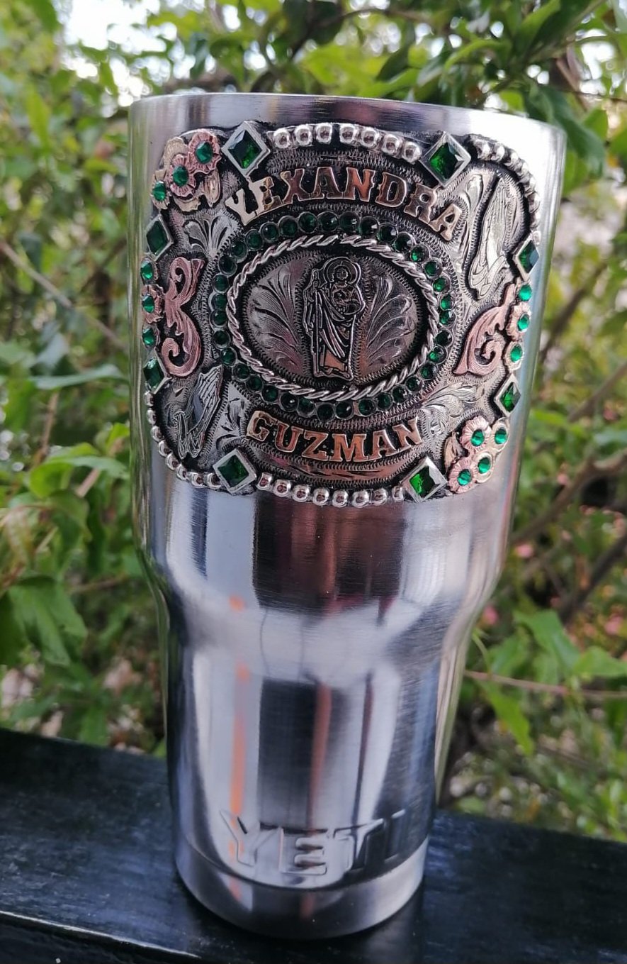Alexandra Guzman Personalized Stainless Steel Western Tumbler